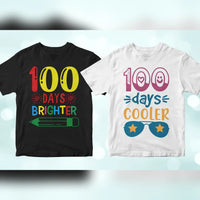 100 Days of School 50 Editable T-shirt Designs Bundle Part 1