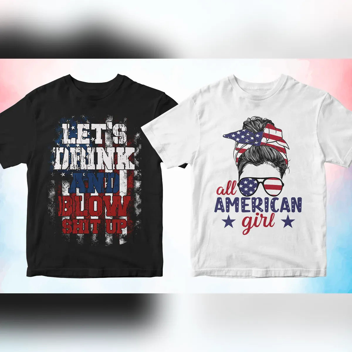 4th of July 50 Vector T-shirt Designs Bundle Part 2