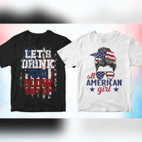 4th of July 50 Vector T-shirt Designs Bundle Part 2