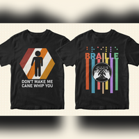 Braille Day 50 Editable T shirt Designs Bundle Part 1