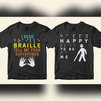 Braille Day 50 Editable T shirt Designs Bundle Part 1