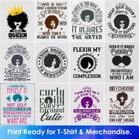 Afro 50 Editable T shirt Designs Bundle Part 1