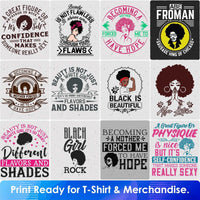 Afro 50 Editable T shirt Designs Bundle Part 1